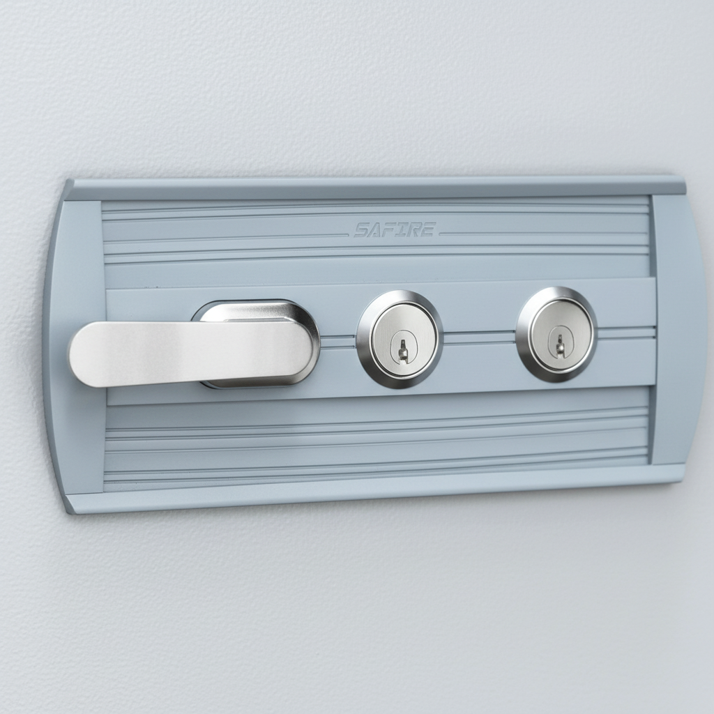 SAFIRE FR30 Fire-Resistant Safe – Grey, Dual Key Lock System