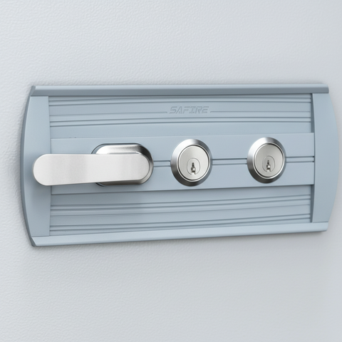 SAFIRE FR30 Fire-Resistant Safe – Grey, Dual Key Lock System