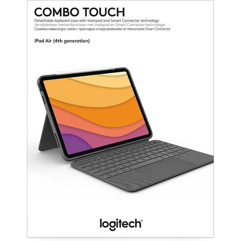 Logitech Combo Touch Keyboard Case for iPad Air 4th & 5th Gen – Backlit Keyboard & Trackpad | UAE Delivery