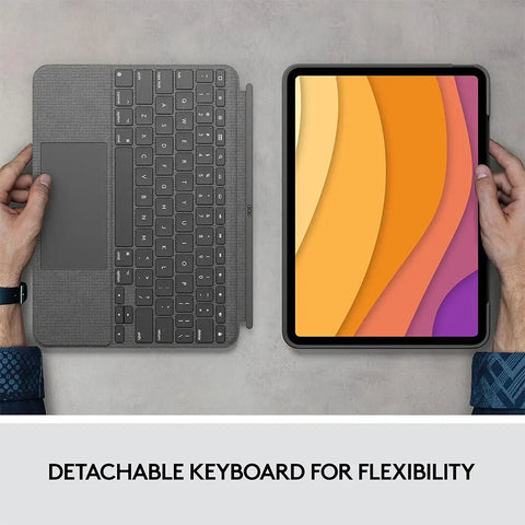 Logitech Combo Touch Keyboard Case for iPad Air 4th & 5th Gen – Backlit Keyboard & Trackpad | UAE Delivery