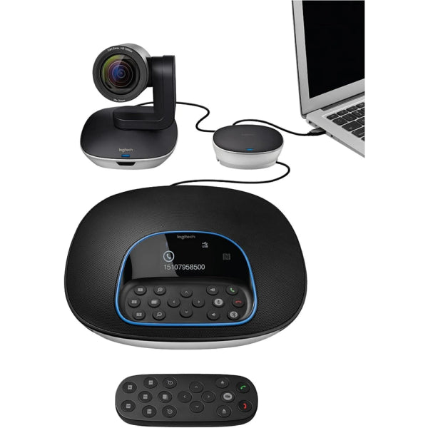 Logitech Group USB HD Video Conferencing System Dubai | PTZ Camera for Large Meeting Rooms UAE