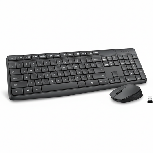 MK235 Wireless Keyboard and Mouse Combo 2.4GHz English Arabic Grey UAE | Dubai, Abu Dhabi, Sharjah, Ajman, Fujairah, RAK & UAQ
