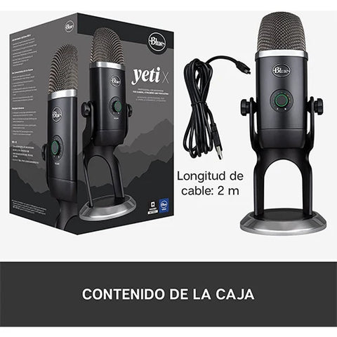 Logitech Yeti X Blackout Professional USB Microphone UAE | Four-Capsule Condenser