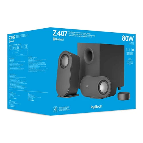 Logitech Z407 Bluetooth Computer Speakers with Subwoofer & Wireless Control - UAE