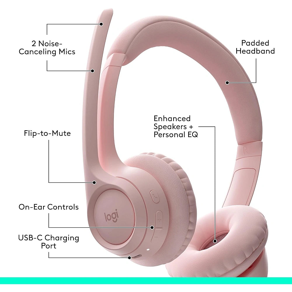 Logitech Zone 300 Wireless Bluetooth Headset – Noise-Cancelling Microphone | UAE Delivery