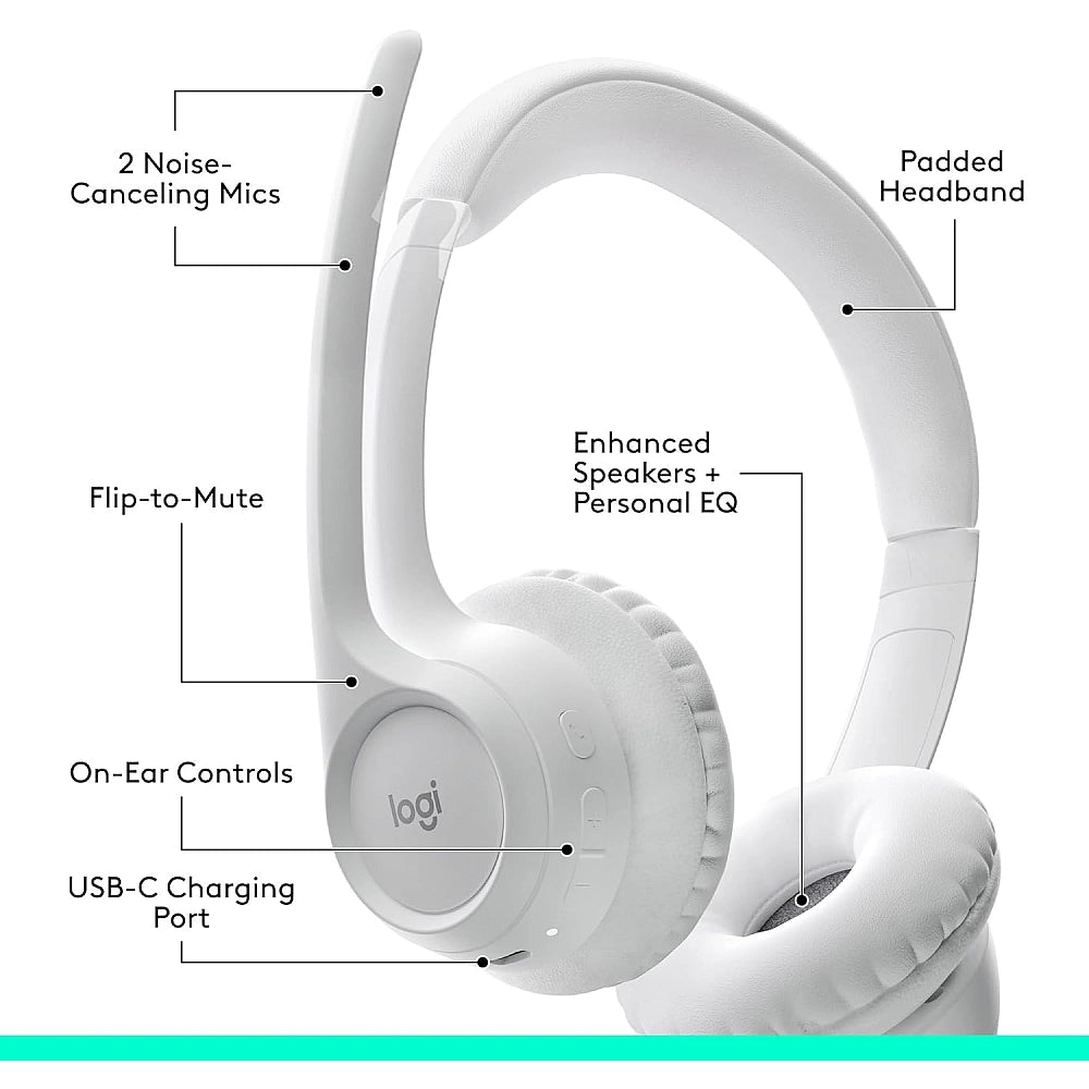 Logitech Zone 300 Wireless Bluetooth Headset UAE | Noise-Cancelling Mic | 20-Hour Battery