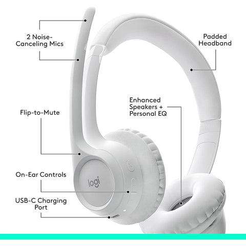 Logitech Zone 300 Wireless Bluetooth Headset UAE | Noise-Cancelling Mic | 20-Hour Battery