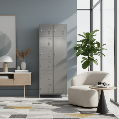 Metal 8 Doors Duplex Locker | Office Storage UAE | IH 2L-8D