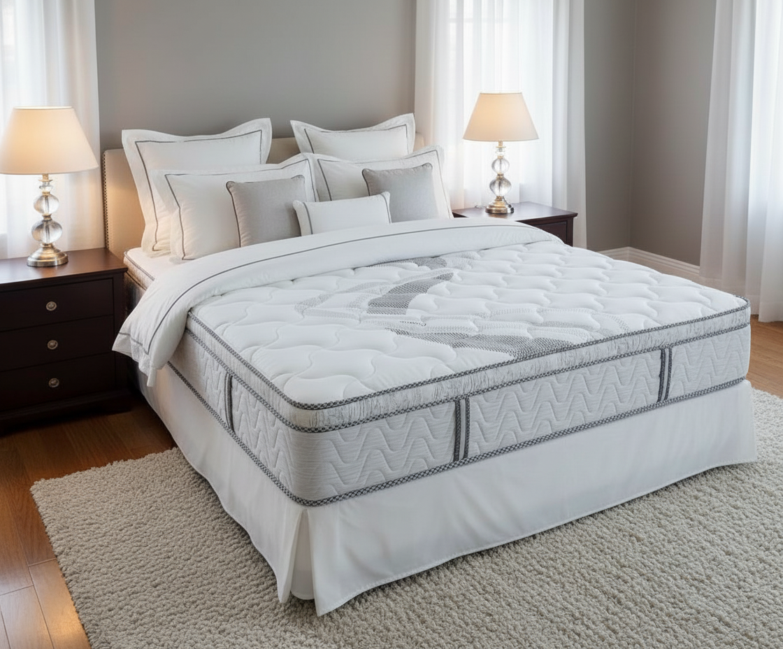 INFINI HOMES Premium Eurotop Visco Memory Foam Mattress - Super King 200x200x30cm