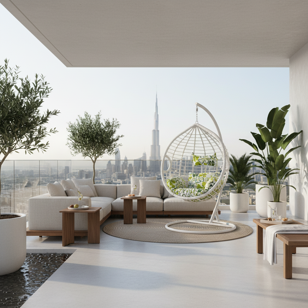 White Swing Chair | Premium Outdoor Seating UAE | IH 2006