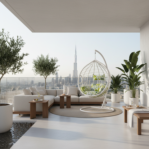 White Swing Chair | Premium Outdoor Seating UAE | IH 2006