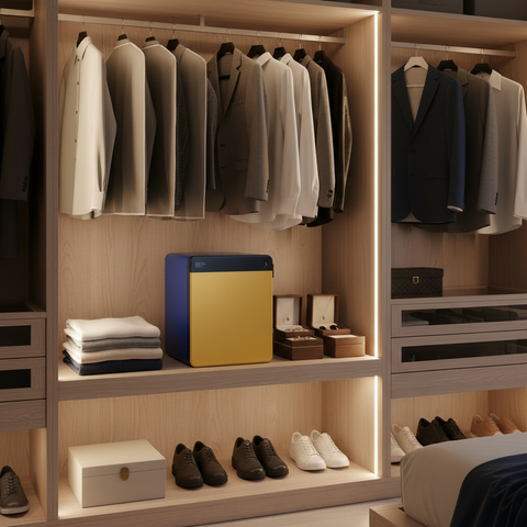 METACEL Fire Resistant Safe MC-040C1 Yellow - Digital Lock & Fingerprint Sensor