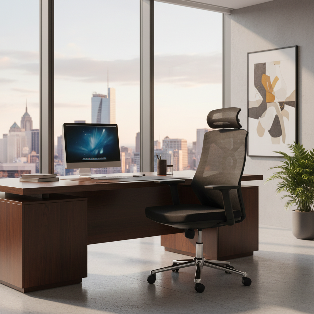 Ergonomic Mesh High Back Office Chair with Headrest - Premium Executive Chair UAE | IH 2259