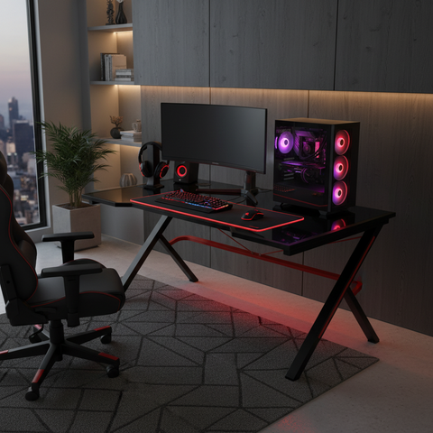 Gaming Table Black 120x60x75 cm | Office Desk UAE | Fast Delivery Dubai, Abu Dhabi, Sharjah