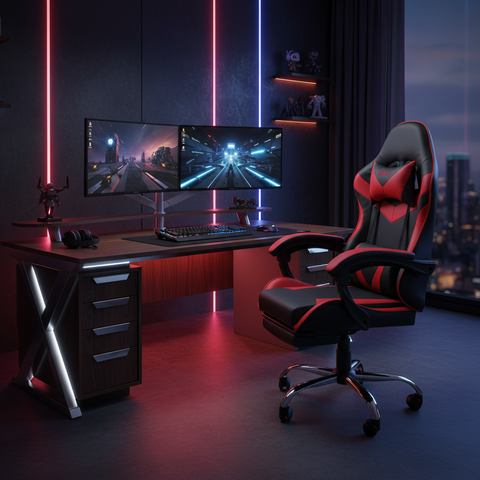 Premium Gaming Chair UAE - Red & Black Ergonomic Office Chair | IH FR35