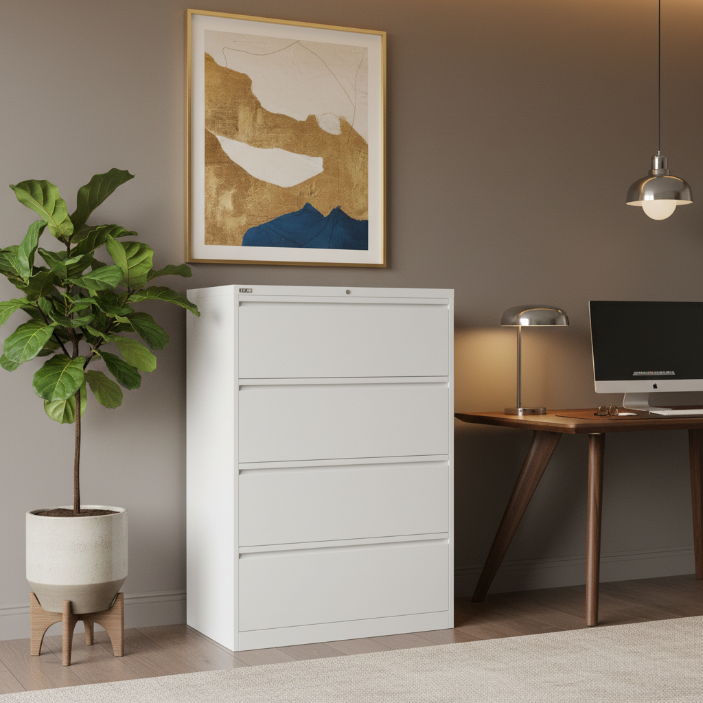 GO Lateral File Cabinet 4-Drawer | Model GO-LFC-4D (KDGLF4) – White