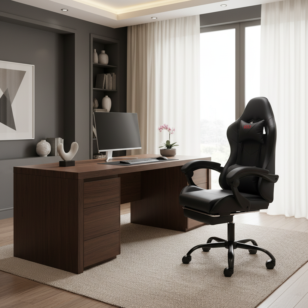 Premium Gaming Chair UAE - Black Ergonomic Office Chair | IH FR35