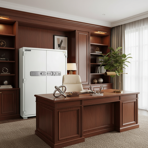 Eagle ES-700 Fire-Resistant Safe Cabinet – Grey, Digital + Key Lock System