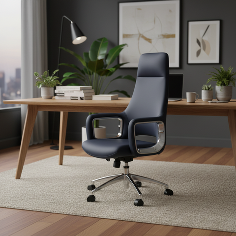 Executive Meeting Table Chairs UAE | Premium Office Seating (Blue)