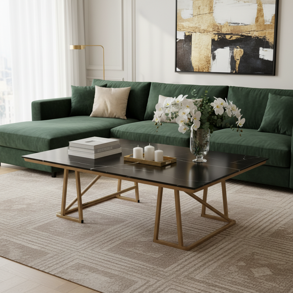 Coffee Table IH 7901-BK | Modern Black Coffee Table Dubai UAE