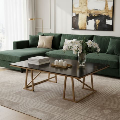 Coffee Table IH 7901-BK | Modern Black Coffee Table Dubai UAE