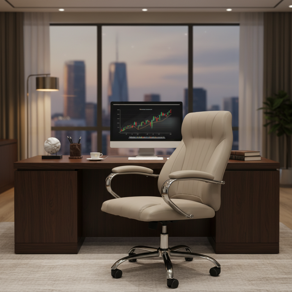 High Back Executive Office Chair PU Leather - Ergonomic Desk Chair Dubai UAE | IH 923