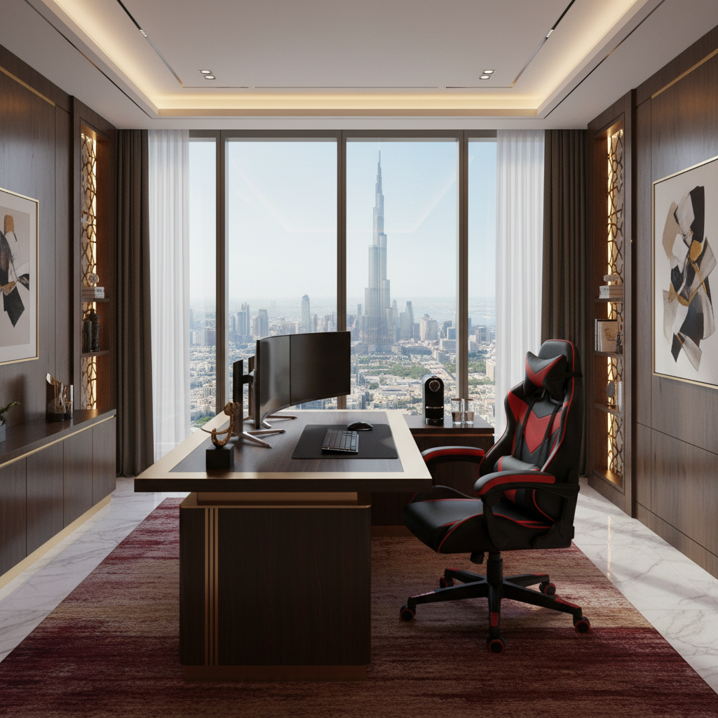 Sport Gaming Chair Black & Red | Ergonomic Office Chair UAE