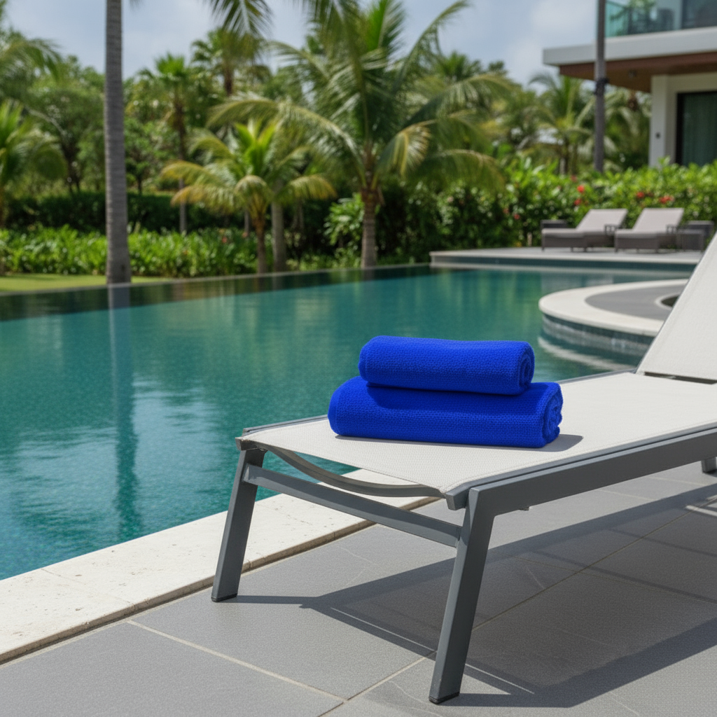 Royal Blue Bath Sheet UAE - Extra Large 90x180cm Cotton Dubai Abu Dhabi Luxury