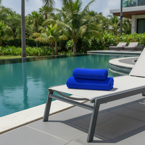 Royal Blue Bath Sheet UAE - Extra Large 90x180cm Cotton Dubai Abu Dhabi Luxury