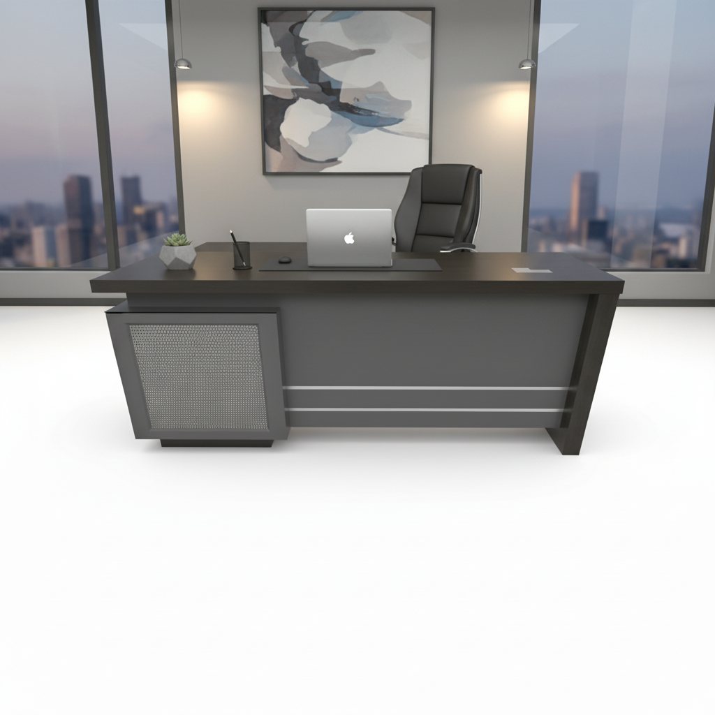 Office Desk 1.2M Coffee Grey | Premium Workstation UAE | 120x60x75cm