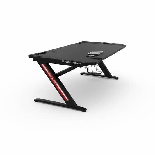 Gaming Table with LED Light Black 120x60x75cm - UAE Wide Delivery