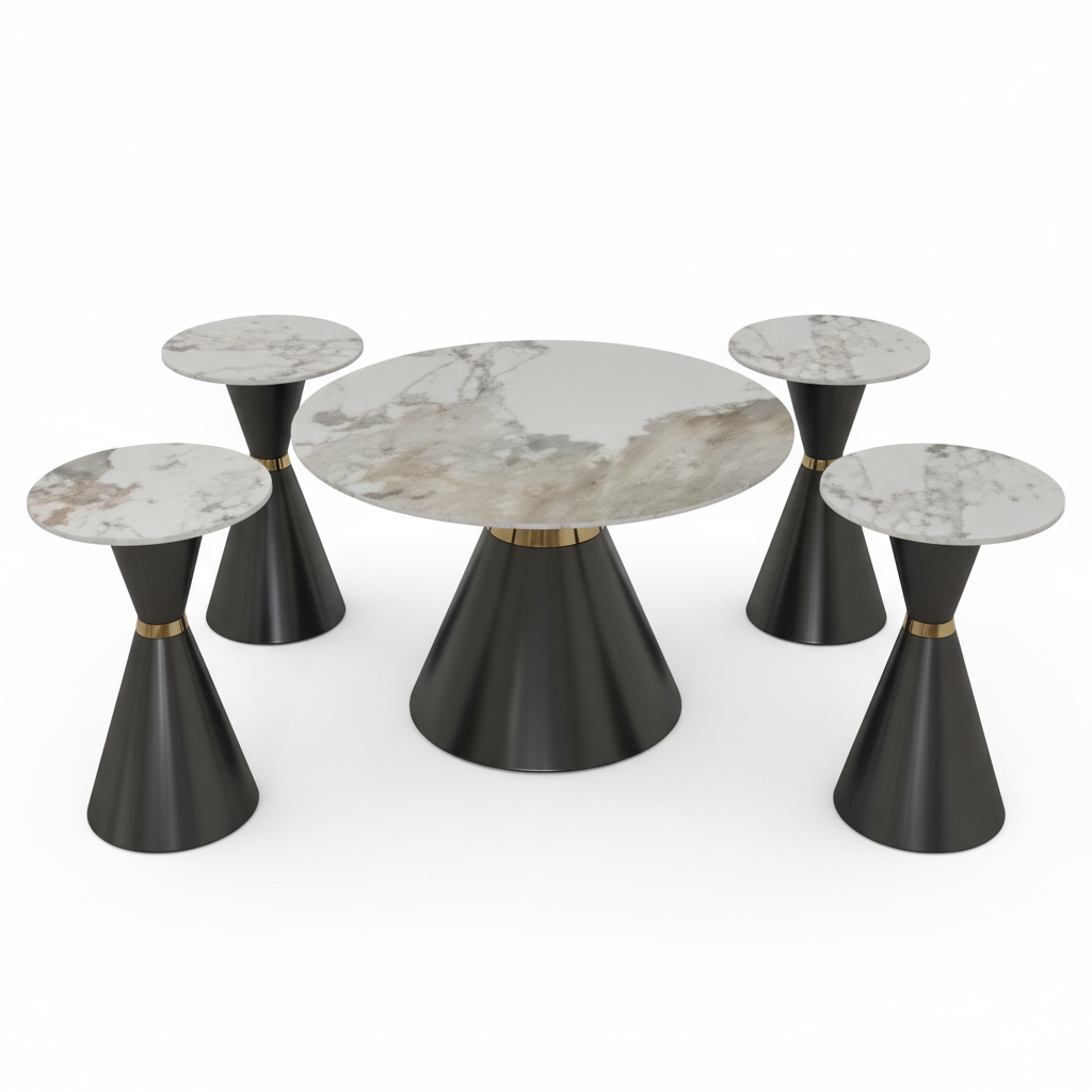 Sintered Stone Coffee Table | 80x80 & 50x50 cm | IH 088 | INFINI HOMES UAE