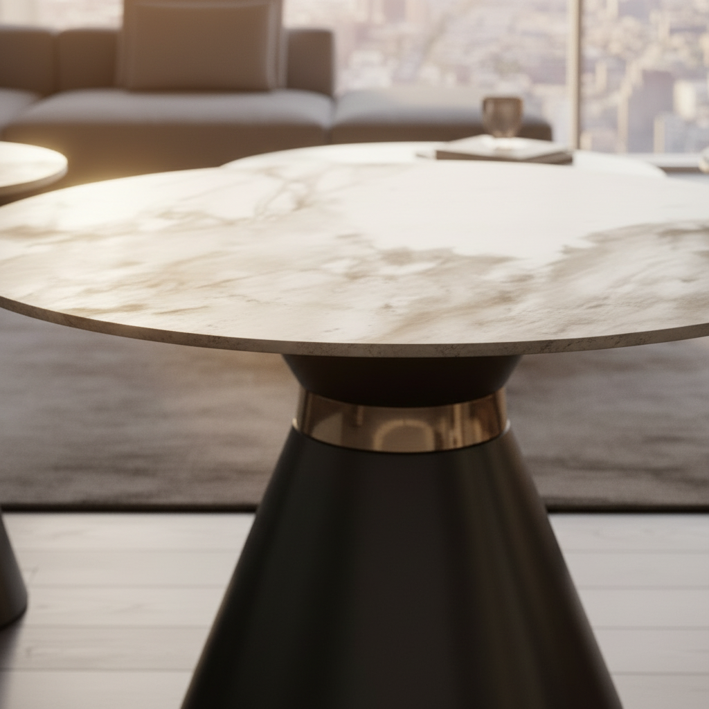 Sintered Stone Coffee Table | 80x80 & 50x50 cm | IH 088 | INFINI HOMES UAE