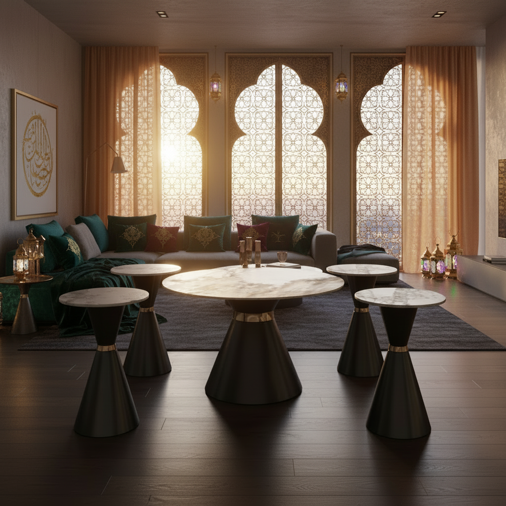 Sintered Stone Coffee Table | 80x80 & 50x50 cm | IH 088 | INFINI HOMES UAE