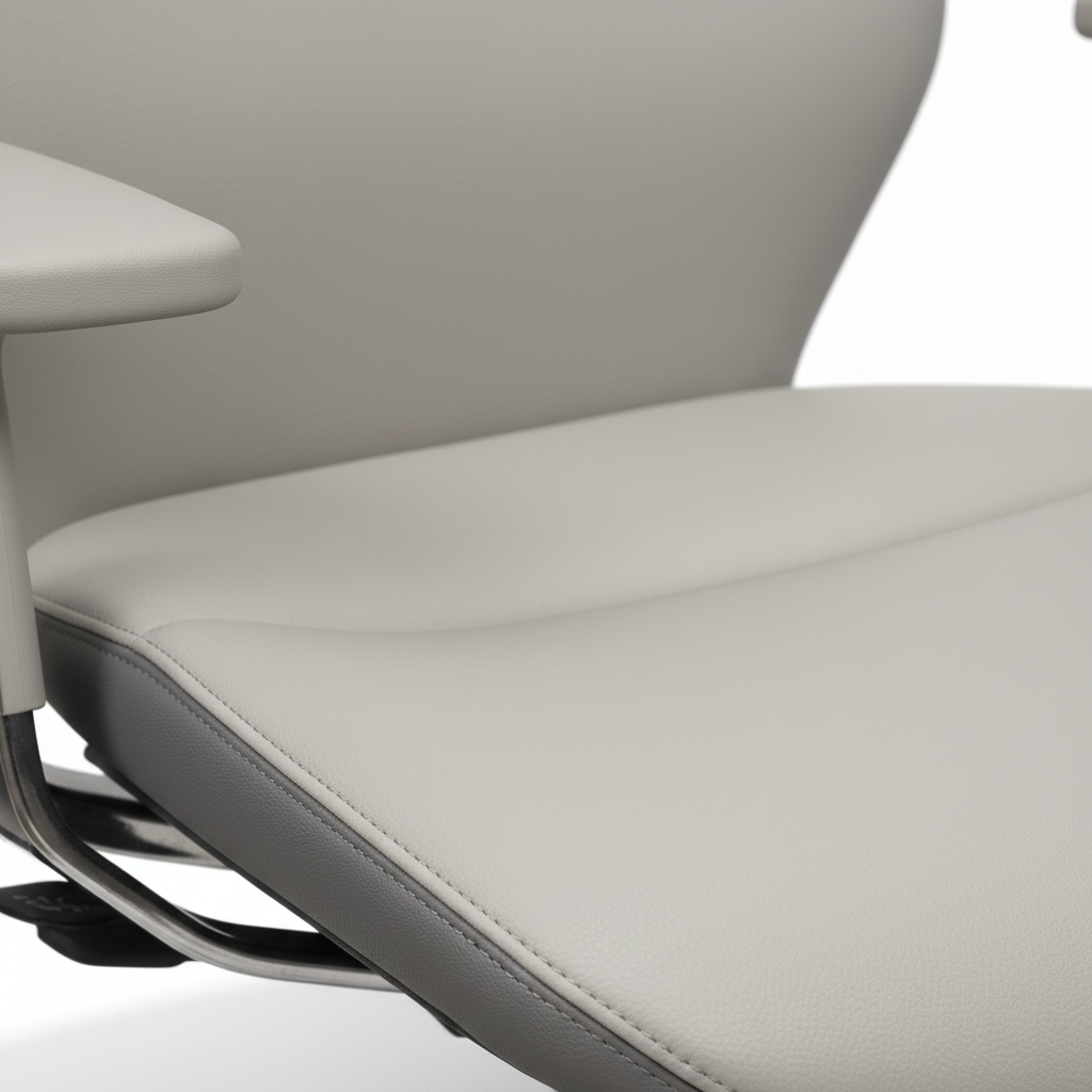 Premium PU High Back Office Chair Beige & Grey | Ergonomic Executive Chair UAE