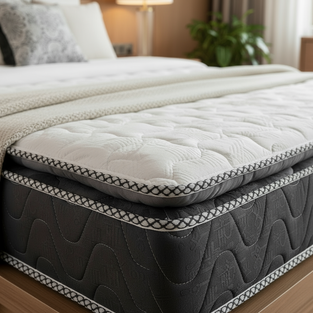 INFINI HOMES Premium High Density Foam Mattress - Super King 200x200x25cm - REBOUND WITH PILLOWTOP
