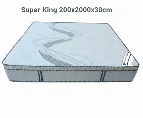 INFINI HOMES Premium Eurotop Visco Memory Foam Mattress - Super King 200x200x30cm