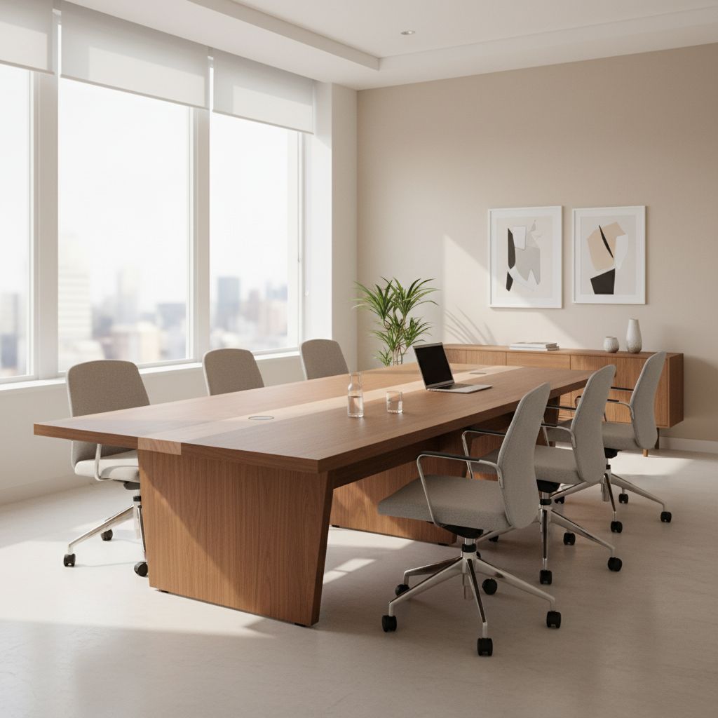 Meeting Table 3.6M Coffee+Grey | Premium Office Furniture UAE