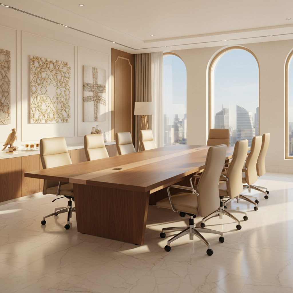 Meeting Table 3.6M Coffee+Grey | Premium Office Furniture UAE