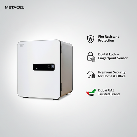 METACEL Fire Resistant Safe MC-040PR Dubai UAE - Digital Lock Fingerprint Sensor - Home & Office Security