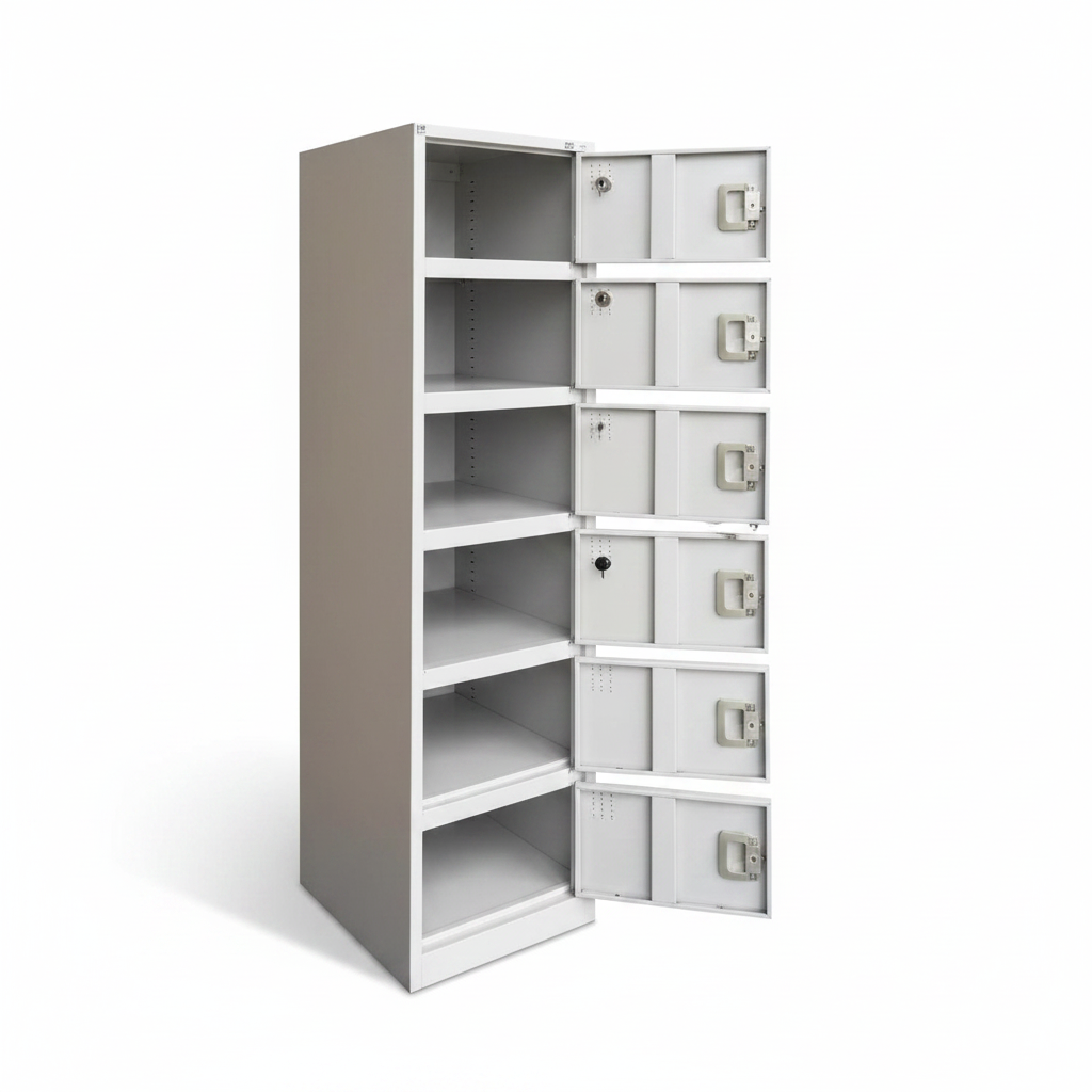Metal Six Tier Locker | Grey Steel Storage Locker UAE – IH F06H