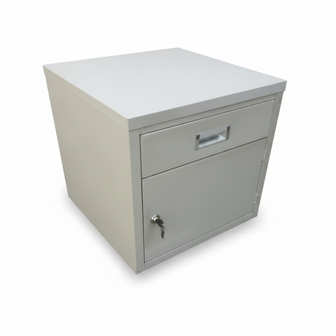 Metal Side Table with Lockable Drawer & Door | IH ST2 – INFINI HOMES UAE