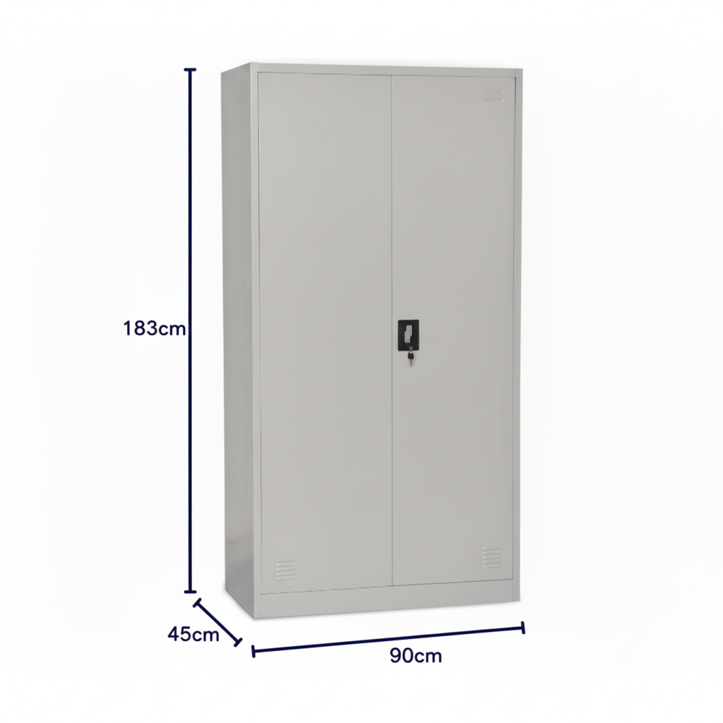INFINI HOMES Metal Wardrobe Cabinet UAE - Lockable Hinged Doors Clothes Rail Cloakroom Dubai Abu Dhabi Sharjah