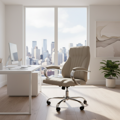 High Back Executive Office Chair PU Leather - Ergonomic Desk Chair Dubai UAE | IH 923