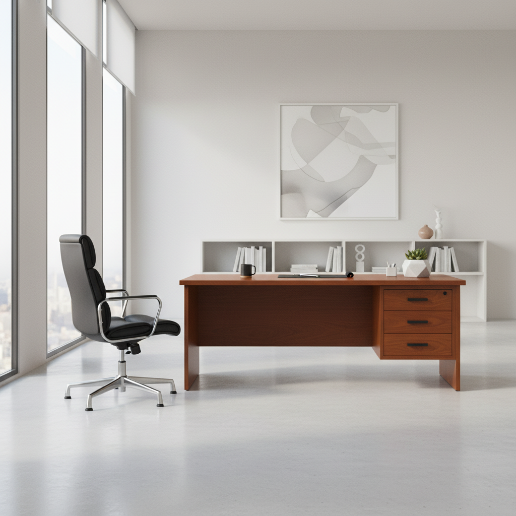Office Desk Cherry Wood 160x74x75 cm | Premium Executive Desks UAE