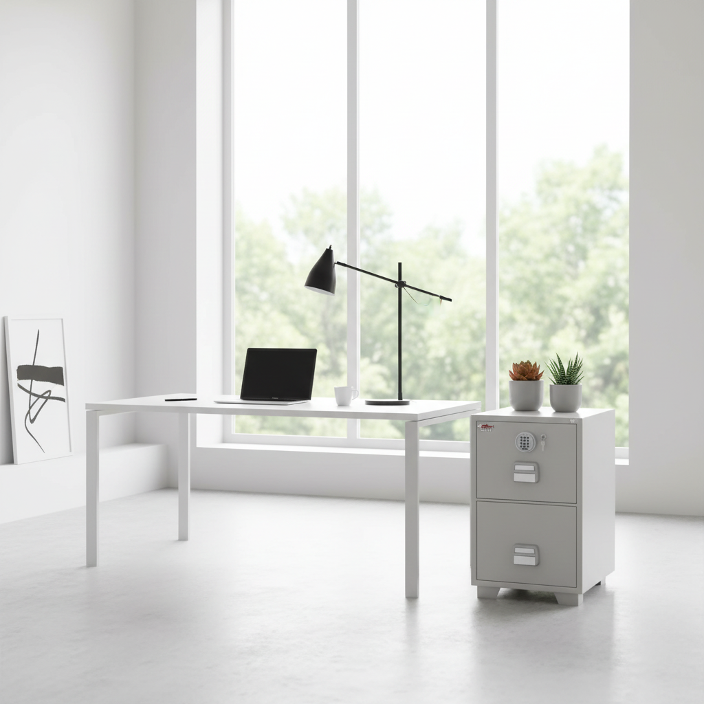 Eagle SF-680-2EKX Fire-Resistant Filing Cabinet – 2 Drawers, Digital + Key Lock System