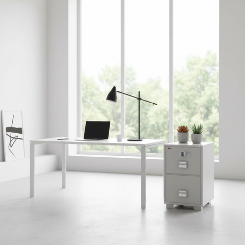 Eagle SF-680-2EKX Fire-Resistant Filing Cabinet – 2 Drawers, Digital + Key Lock System