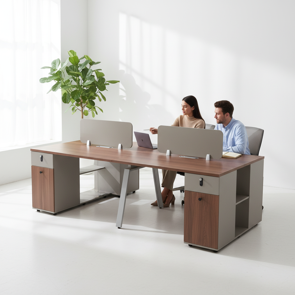 Four Person Office Workstation IH 4170 | Premium Office Table UAE