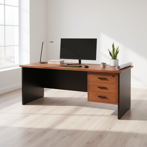 Office Desk Cherry Black 160x74x75cm - Premium Executive Desk UAE