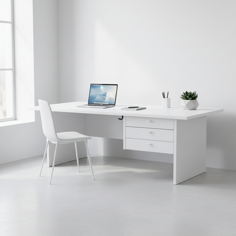 Office Desk White 120x60x75 cm | Premium Workstation UAE | INFINI HOMES